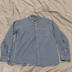 Vineyard Vines Blue and White Plaid Shirt